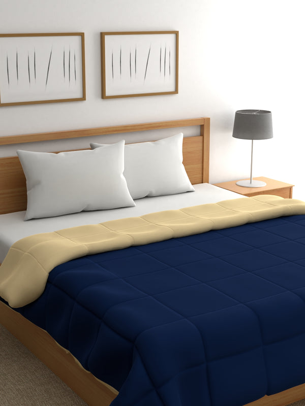 DOUBLE REVERSIBLE COMFORTER NAVY & BEIGE