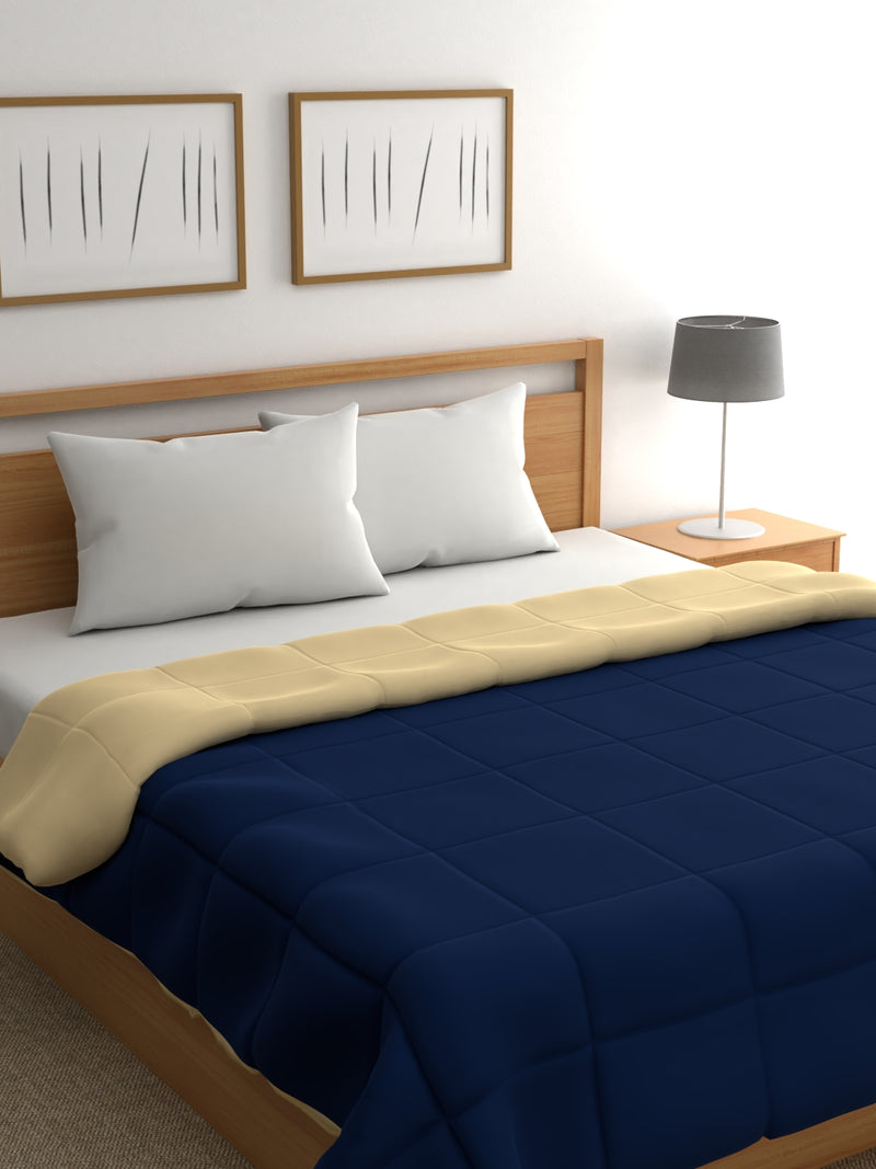 DOUBLE REVERSIBLE COMFORTER NAVY & BEIGE