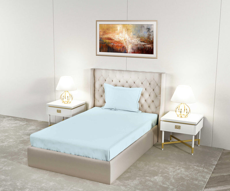 DAISY SINGLE - BEDSHEET SET SKY BLUE 120 TC