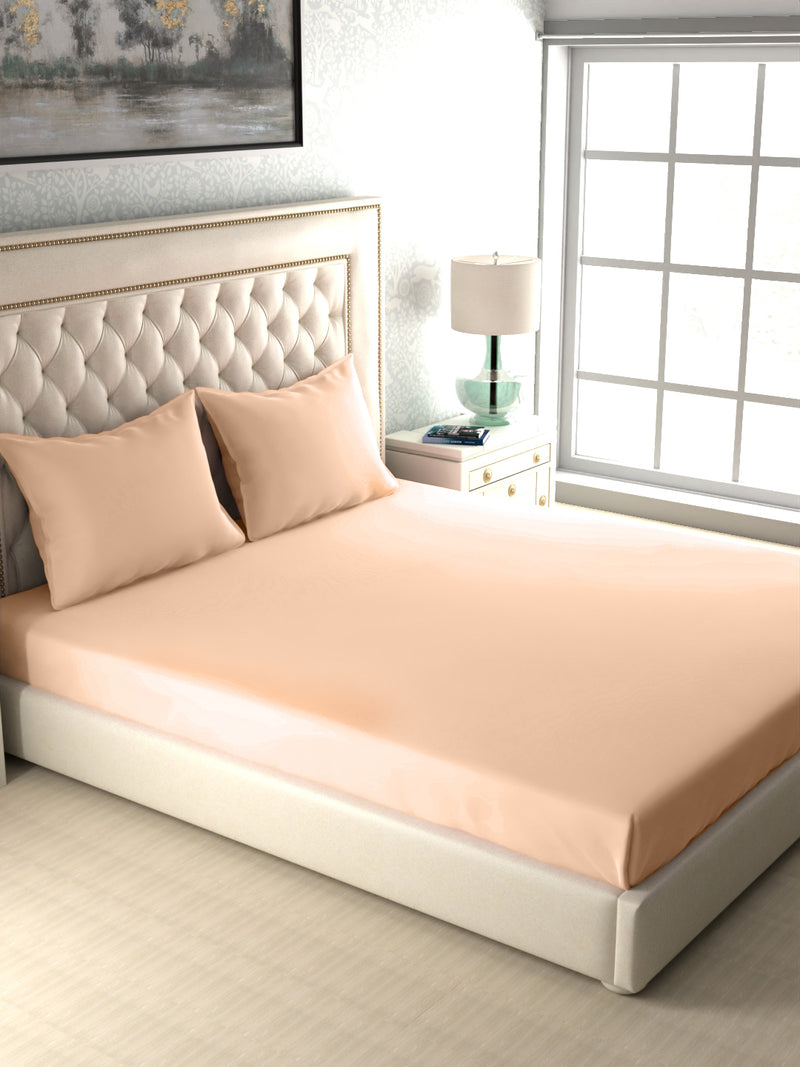 LILIES DOUBLE - BEDSHEET PEACH 144 TC