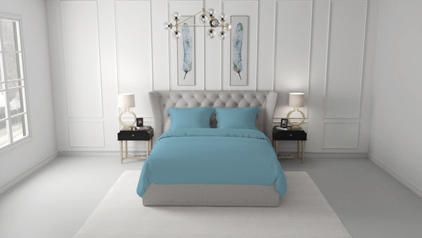 LUXUR DOUBLE - BEDSHEET 600TC TEAL